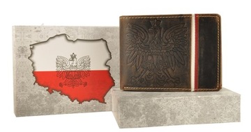 SKÓRZANY portfel MĘSKI -Always Wild- ORZEŁ Eg
