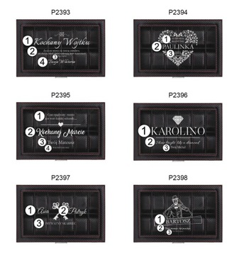 КОРОБКА-ОРГАНИЗАТОР ДЛЯ ЧАСОВ КОРОБКА С ГРАВИРОВКОЙ 12 шт. + БЕСПЛАТНО