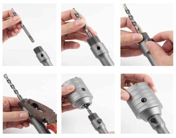 КОРОНКА ДЛЯ БЕТОННЫХ СТЕН SDS PLUS CROWN 30 мм НАБОР ПЕРЕХОДНИКОВ ДЛЯ РЕЗКИ 2 в 1