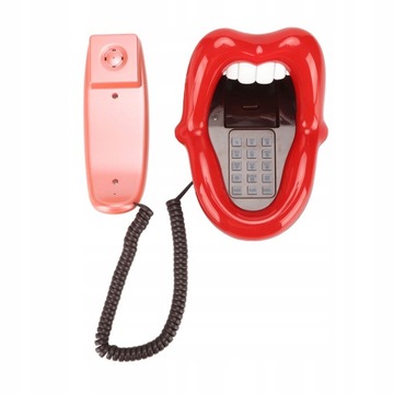 Большой стационарный телефон в форме язычка.