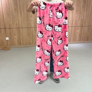 HELLO KITTY ПИЖАМНЫЕ БРЮКИ С МУЛЬТФИЛЬМАМИ ФЛАНЕЛЕВЫЕ ДОМАШНИЕ БРЮКИ