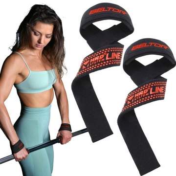 BELTOR PASKI TRENINGOWE UCHWYTY DO MARTWEGO CIĄGU GORILLA GRIP UNIWERSALNE