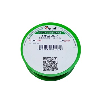 1mm 0.10kg 100g Sn99.3Cu0.7 cyna bezołowiowa Cynel