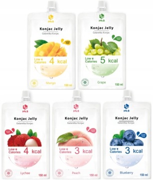Установите 10x150 мл желе с конджаком смеси вкуса с низким содержанием калории без сахара кето