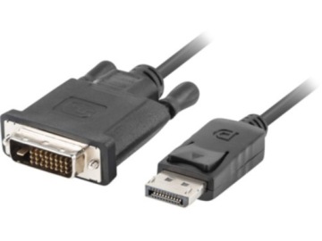 Kabel DisplayPort - DVI-D Dual Link LANBERG CA-DPDV-10CU-0010-BK 1 m