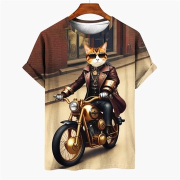 cat funny Pattern T-shirt 3d Printed T Shirt Men W