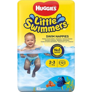 HUGGIES LITTLE SWIMMERS PIELUCHY JEDNORAZOWE WODOODPORNE 2-3 (3-8 kg) 12szt