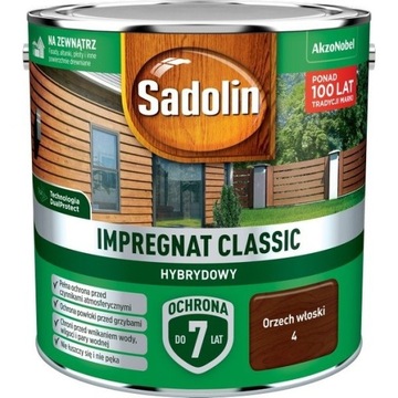 Impregnat do drewna Sadolin Classic 2,5L Orzech Włoski