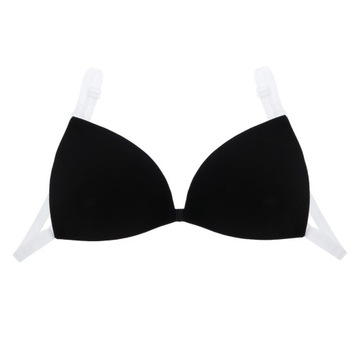 Strapless Invisible Bra Black C36 as described