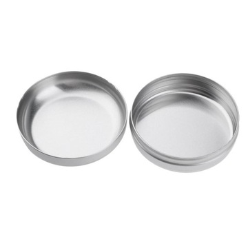 контейнер алюминиевой банки 100мл, круглые банки с винтовой крышкой 10пкс с металлическим контейнером