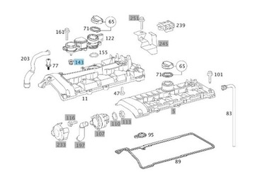 Uszczelka odmy Mercedes 2,2 3,2 CDI OM646 OM648