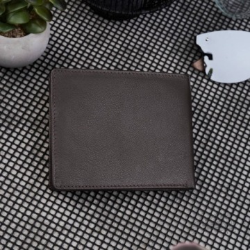 МУЖСКОЙ RFID-КОШЕЛЬК, НАТУРАЛЬНАЯ КОЖА, КОРИЧНЕВЫЙ, МАЛЕНЬКИЙ