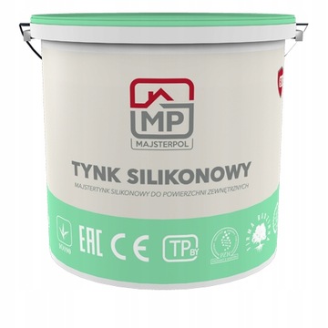 MAJSTERPOL TYNK SILIKONOWY NA ELEWACJE ŚCIANY KORNIK 1,5 MM 25 KG