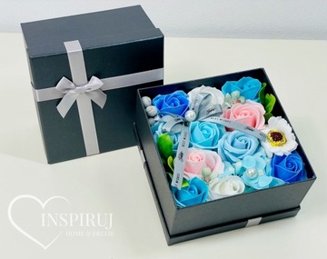 FLOWERBOX KWIATY MYDLANE PREZENT BOX Z KWIATAMI