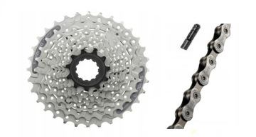 Zestaw kaseta 9rz Shimano CS-HG201 11-32 + CN-HG53