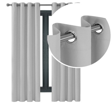 MATOWE ZASŁONY GOTOWE NA PRZELOTKACH 140x270 KÓŁKA