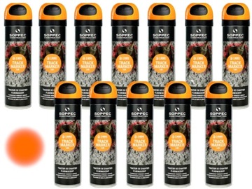 FARBA GEODEZYJNA SPRAY SOPPEC TRACK MARKER 12szt