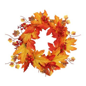 Венок из кленового листа, входная дверь, лестница, уличный декор, искусственный урожай, 40 см