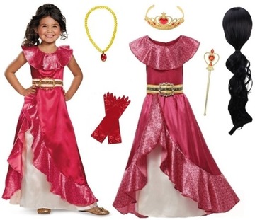 STRÓJ KOSTIUM SUKIENKA PRZEBRANIE ELENA Z AVALORU NA BAL KARNAWAŁ 128/134