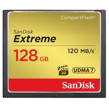 Sandisk CF Extreme 128GB 120MBs Karta Pamięci