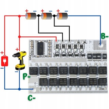 BMS 5S 100A Li-Ion Balancer 18650 Зарядное устройство для литий-полимерных аккумуляторов 18–21 В