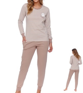 Piżama damska Doctor Nap 4528 beżowa XXL / 44 Beż