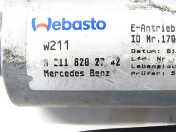 MOTOREK PANORÁMA STŘEŠNÍHO OKNA MERCEDES W211 A2118202742