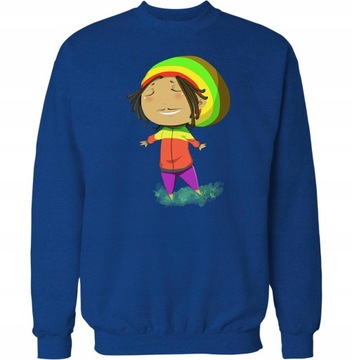 Bluza męska BOB MARLEY-004 niebieska r.M