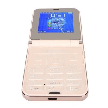 Flip 2G Телефон 2,6 дюйма Senior Cell Chone 2 Screen 1.3MP 4 картки SIM 4R