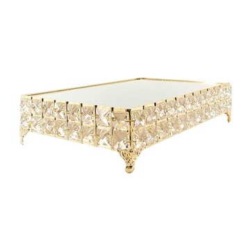 Lustrzana taca do serwowania naczynie kwadratowe 22,5 x 33,5 x 8 cm