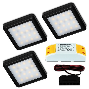 KPL 3X LAMPA PODSZAFKOWA LED NAD BLAT OCZKO LED