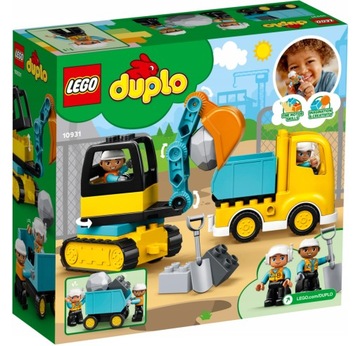 LEGO DUPLO Ciężarówka i Koparka Gąsienicowa Budowa Remont Klocki 2+