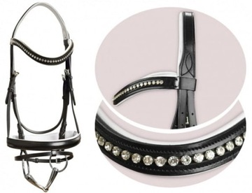 YORK Ogłowie GLORIA Czarno/białe (R: Cob)