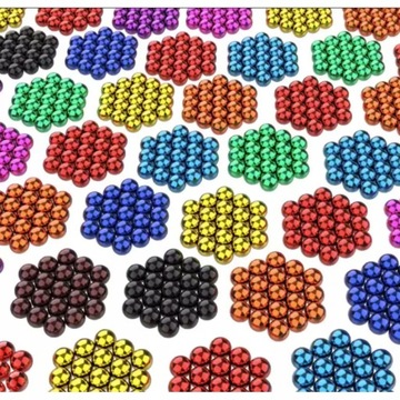 KOLOROWE KULKI MAGNETYCZNE 5MM 8-KOLORÓW NEOCUBE