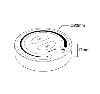 MiLight FUT087 черный пульт дистанционного управления для светодиодного диммера