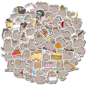 NAKLEJKI WIELOKROTNEGO STICKERS 100 STZ PUSZIN PUFFY NAKLEJEK WODOODPORNYCH