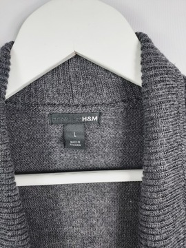 H&M krótki sweter narzutka 50% wełna L