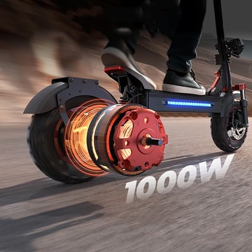 Складной электрический самокат для взрослых Iscooter Scooter 45 км/ч, 1000 Вт, 48 В, 15 Ач, 11 дюймов