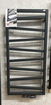 Grzejnik Luxor Lux-Z 629W 110 x 50 cm Antracyt + zawory Vario Term Twins