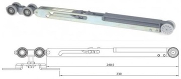 DRZWI PRZESUWNE BLACK LINE 96 cm SYSTEM ZESTAW