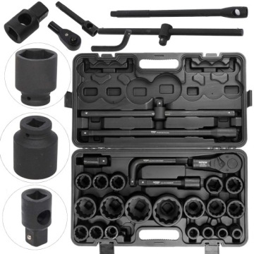 Sada Nářadí Na Klíče Nárazových Nástavců 3/4" 1" 17-65 mm Kufr