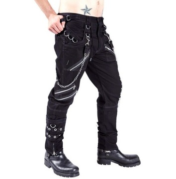 YK023 Men's Gothic Pants Punk Rock Eyelet Cargo Be