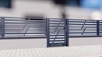 ogrodzenie przęsło panelowe płot metalowy Gobe