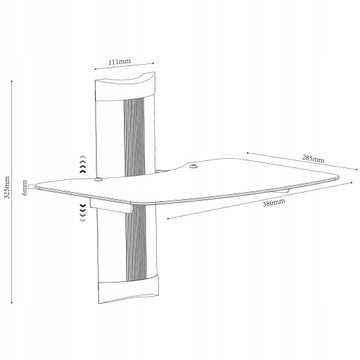Полка настенная, телевизор, декодер, DVD-консоль, 10 кг.