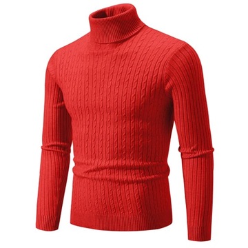 Autumn and Winter Men's New Warm High Neck Solid E