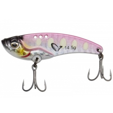 Cykada Savage Gear Vib Blade SW szybko tonąca 4,5cm 8,5g PINK GLOW DOT