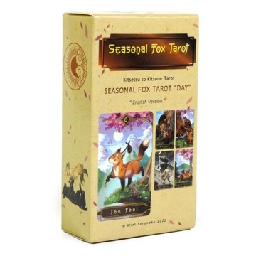 Sezonowe karty tarota lisa Kitseysu do Kitsune