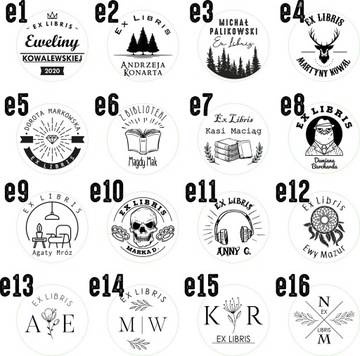 EX LIBRIS книжная марка 40 набор чернил УЗОРЫ