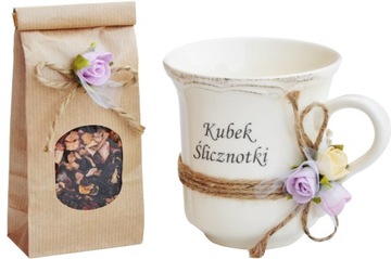 SUPER Prezent na Dzień Kobiet Kubek Herbata ZESTAW