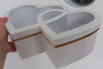 БОЛЬШАЯ ЦВЕТОЧНАЯ КОРОБКА СЕРДЦЕ ПОДАРОЧНАЯ ДВОЙНАЯ